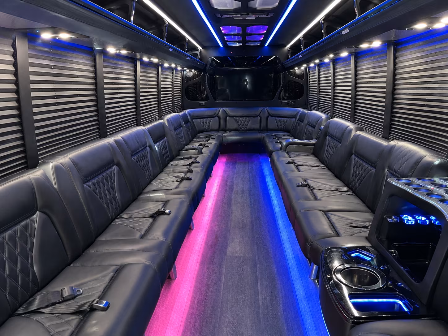 Carrollton Bachelor & Bachelorette Transportation party bus interior