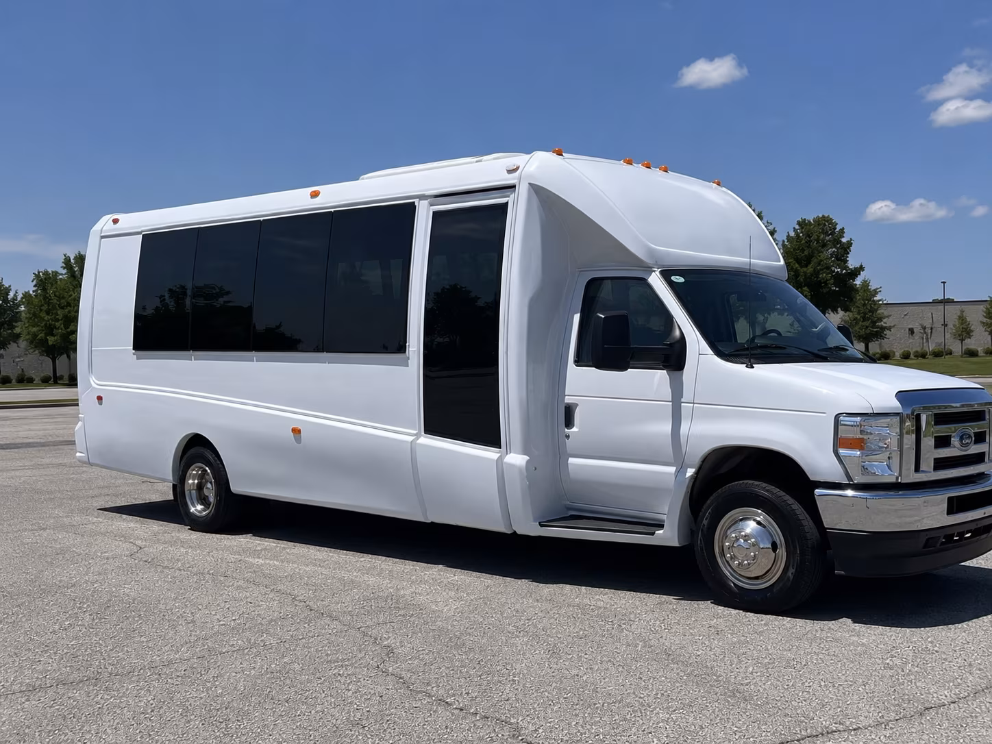 Carrollton Birthday, Sweet 16, & Quinceañera Transportation party bus exterior