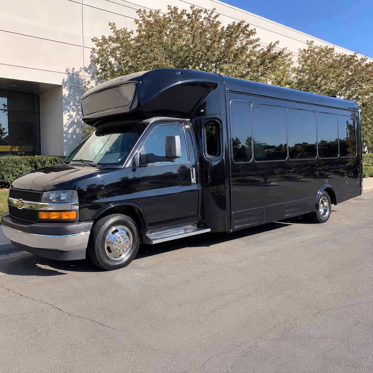 Carrollton Birthday, Sweet 16, & Quinceañera Transportation party bus exterior