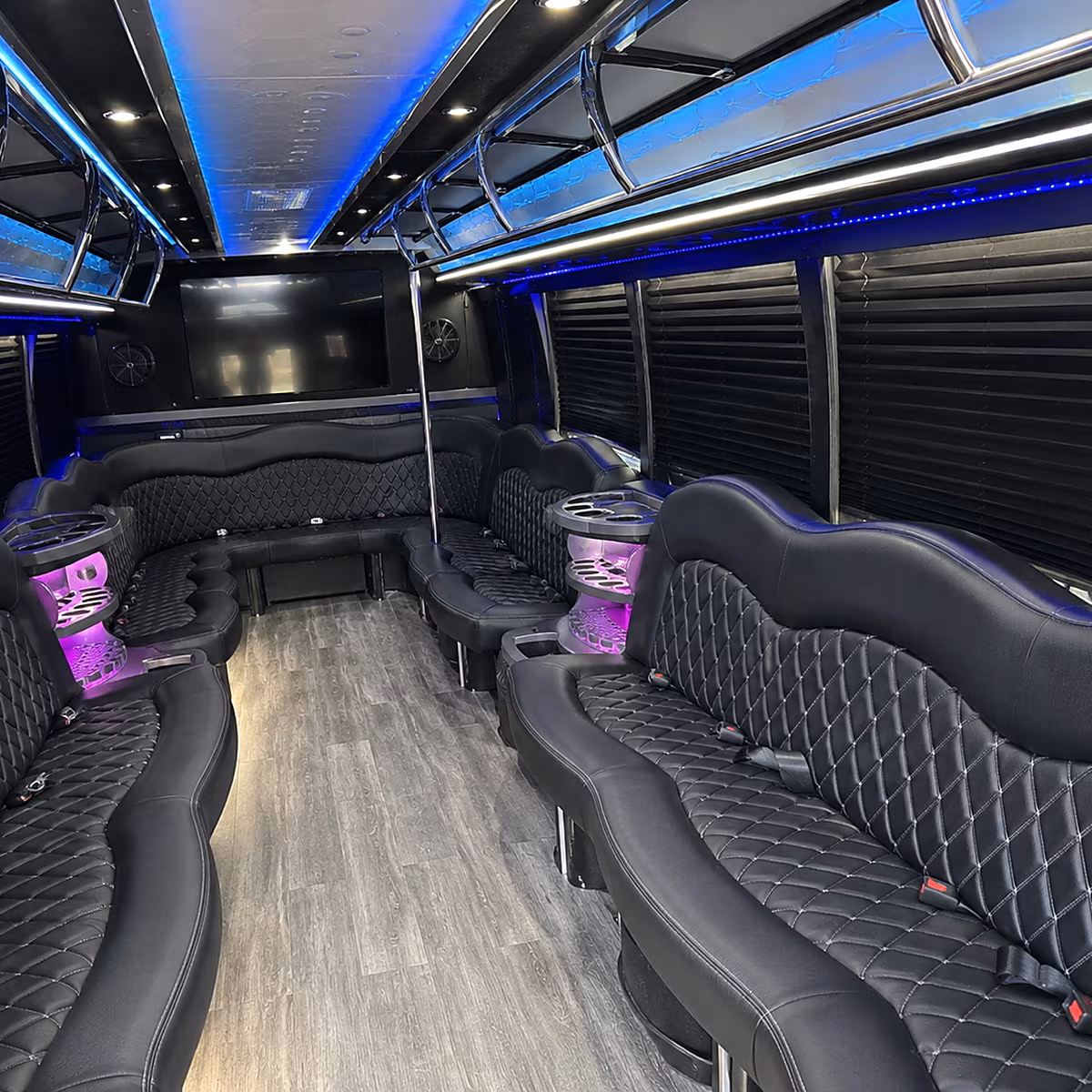 Carrollton Concert & Music Festival Transportation party bus interior