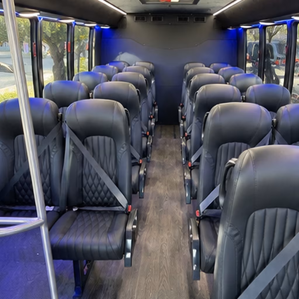 Carrollton Corporate Transportation party bus interior