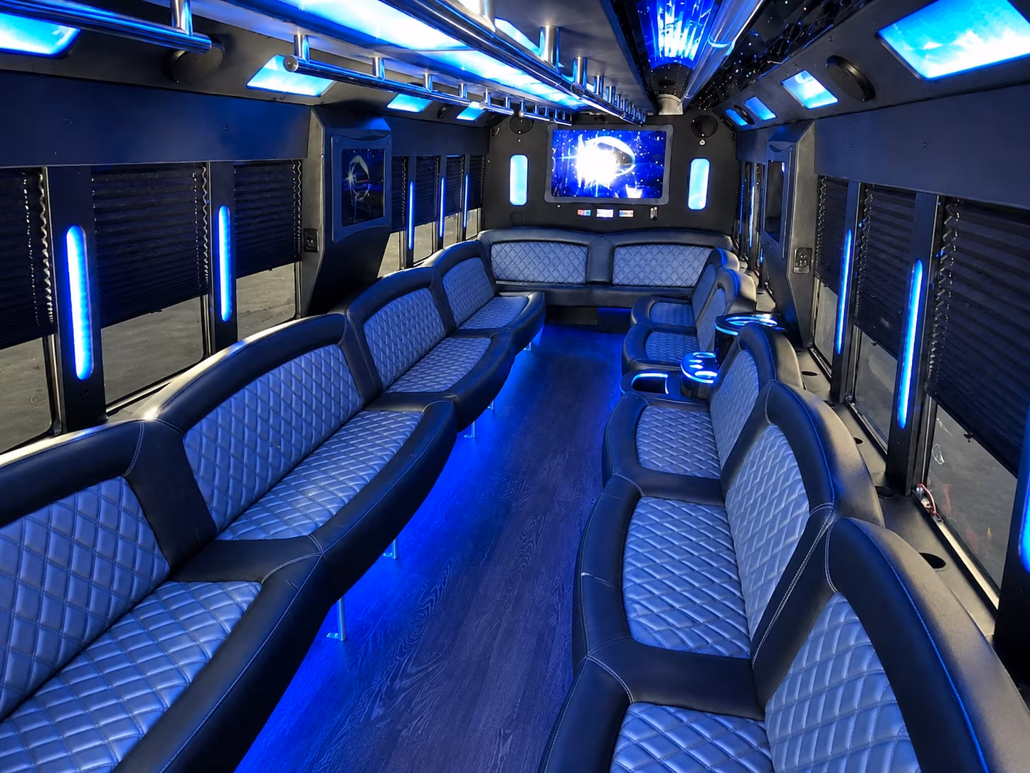 Carrollton Prom & Homecoming Transportation party bus interior