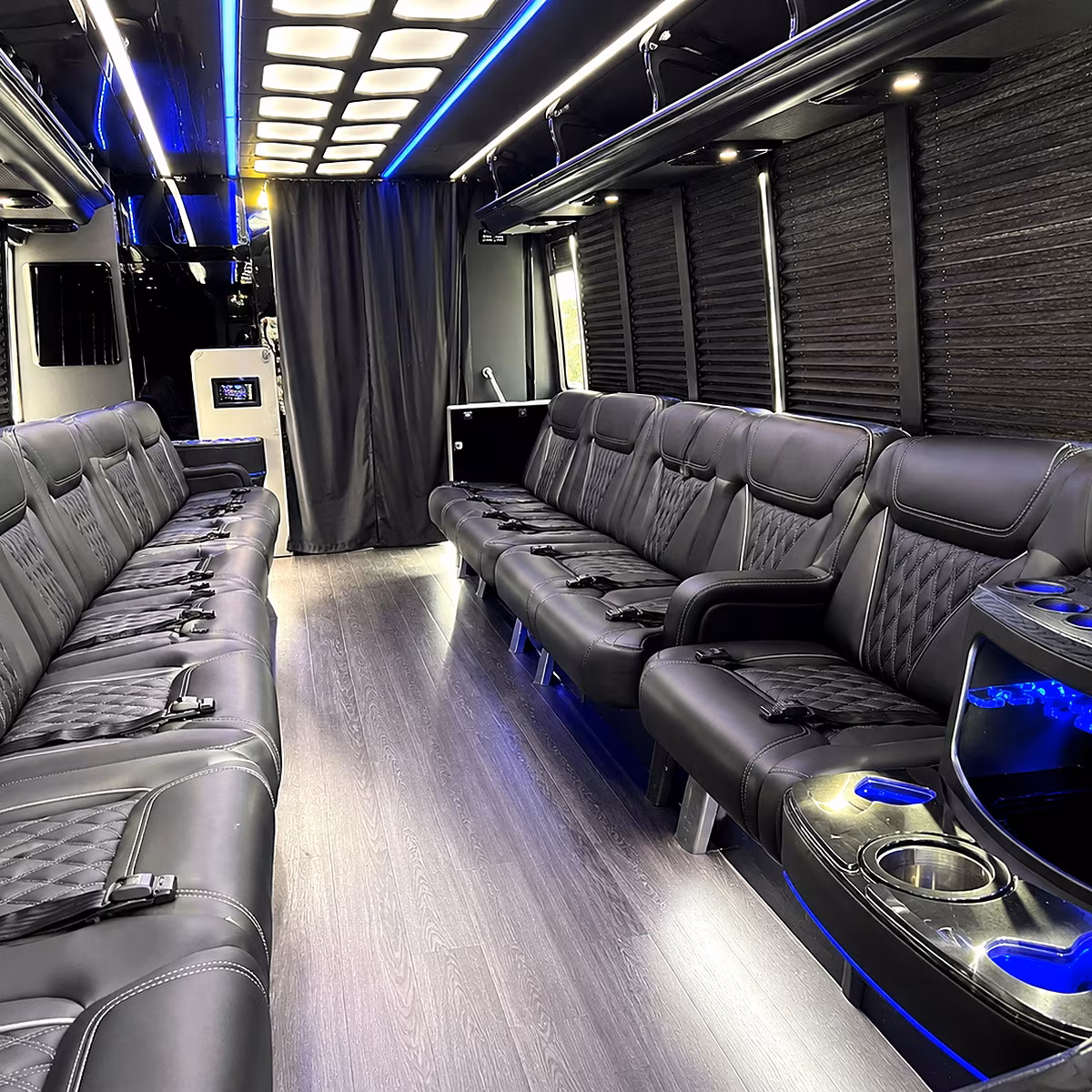 Carrollton Sporting Event Transportation party bus interior