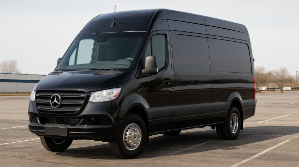 Exterior of Charter Bus Company Dallas's 14 Passenger Sprinter Limousine in Dallas