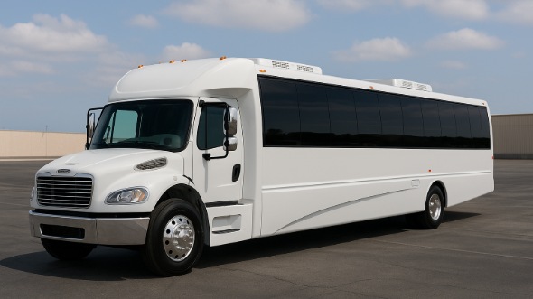 Exterior of Charter Bus Company Flower Mound's 20 Passenger Party Bus in Flower Mound