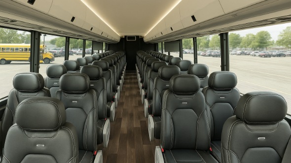 Interior of Charter Bus Company Carrollton's 25 Passenger Minibus in Carrollton