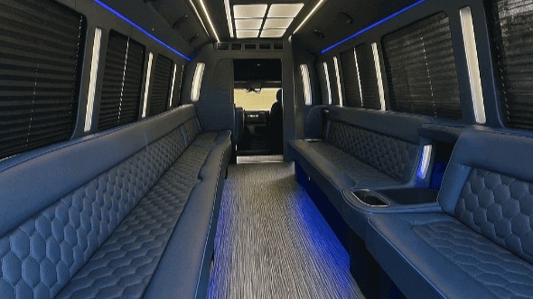 25 passenger party bus interior