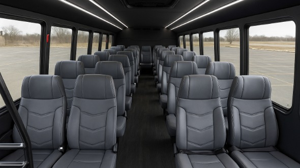 Interior of Charter Bus Company Carrollton's 30 Passenger Minibus in Carrollton