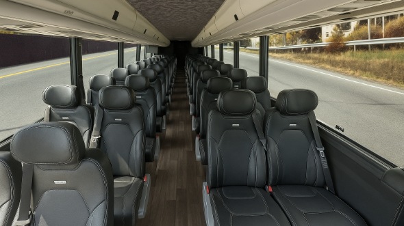 Interior of Charter Bus Company Carrollton's 35 Passenger Minibus in Carrollton