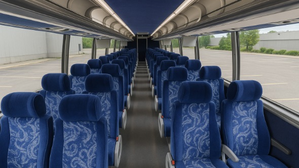 Interior of Charter Bus Company Carrollton's 40 Passenger Charter Bus in Carrollton
