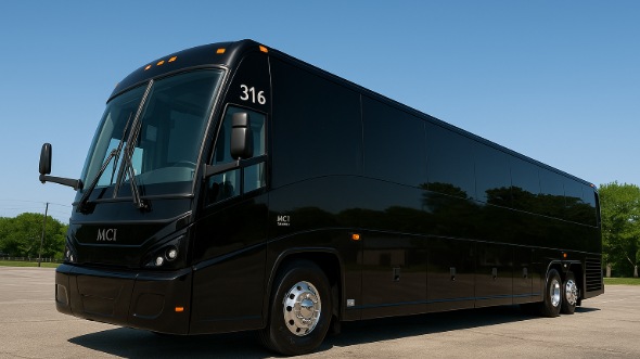 Exterior of Charter Bus Company Little Elm's 40 Passenger Party Bus in Little Elm