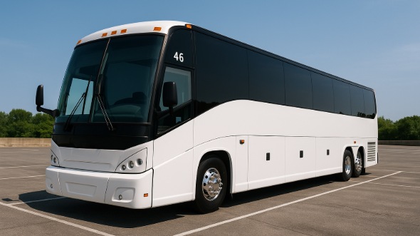 Exterior of Charter Bus Company Carrollton's 45 Passenger Charter Bus in Carrollton