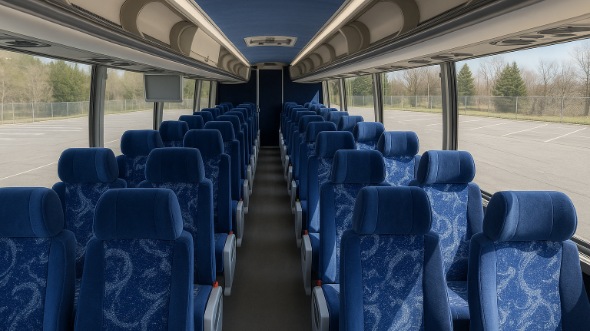 Interior of Charter Bus Company Carrollton's 48 Passenger Charter Bus in Carrollton