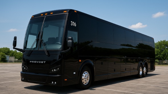 Exterior of Charter Bus Company Carrollton's 51 Passenger Charter Bus in Carrollton