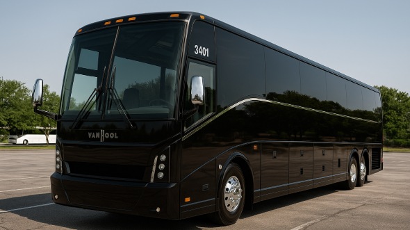 Exterior of Charter Bus Company Carrollton's 55 Passenger Charter Bus in Carrollton