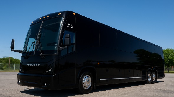 Exterior of Charter Bus Company Carrollton's 56 Passenger Charter Bus in Carrollton