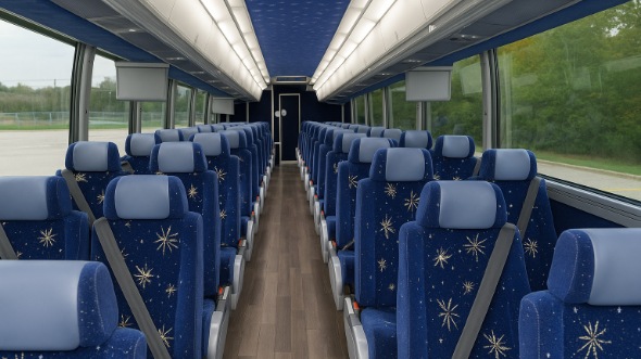Interior of Charter Bus Company Carrollton's ADA Charter Bus in Carrollton